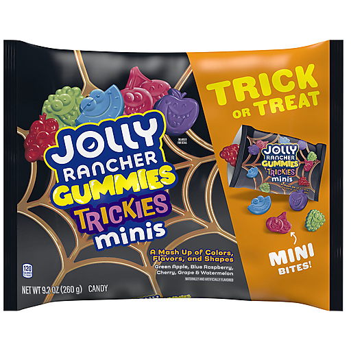 Jolly Rancher Trickies Green Apple, Blue Raspberry, Cherry, Grape & Watermelon Minis Candy 9.2 oz