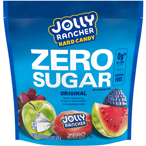 JOLLY RANCHER Zero Sugar Assorted Fruit Flavored Hard Candy Bag, 18.5 oz
