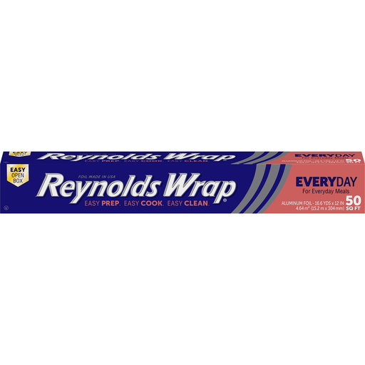 Reynolds Wrap Aluminum Foil, Everyday Strength, Nonstick, 50 Square Feet