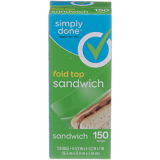 200 Ct Fold Top Sandwich Bags Poly Baggies Lunch Snacks School Food St —  AllTopBargains