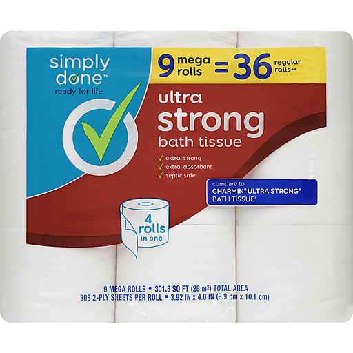 Charmin Essentials Strong Mega Roll Toilet Paper, 6 rolls - Fry's