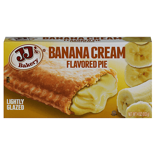 JJ's Bakery Lightly Glazed Banana Cream Pie 4 oz, Frozen Foods