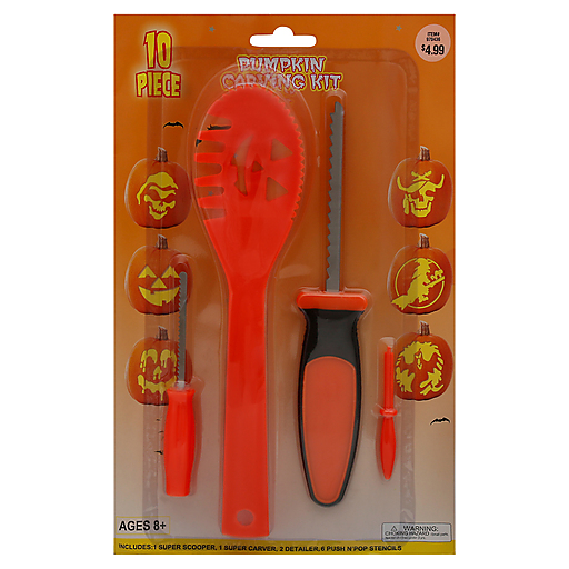 Far East Brokers and Consultants Pumpkin Carving Kit, 10 Piece, Ages 8+