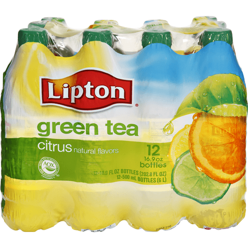 Lipton Citrus Green Tea 16.9 oz Bottles