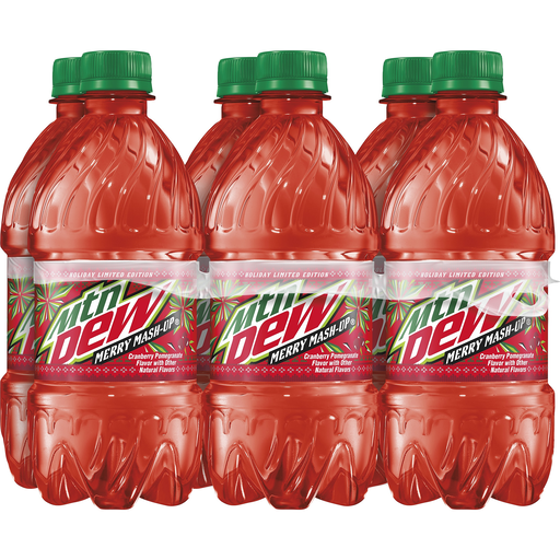 Mtn Dew Merry Mash-Up Soda Cranberry Pomegranate 16 Fl Oz | Soda ...