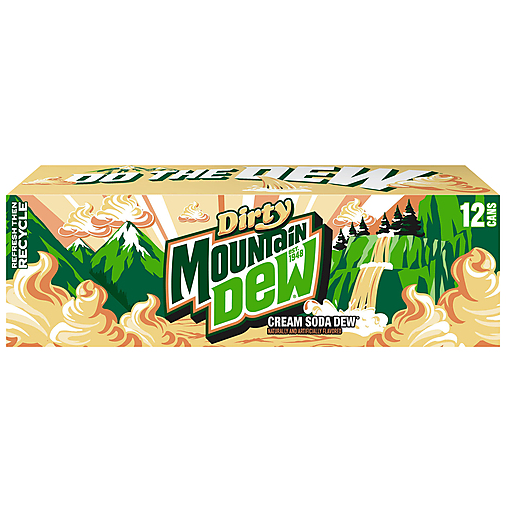 Mountain Dew Cream Soda Dew Soda 12 ea