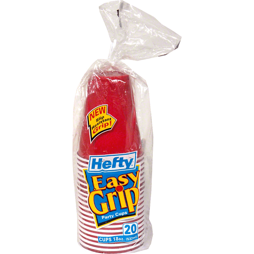 Hefty Easy Grip Party Cups, 18 oz, Cups, Lids & Straws