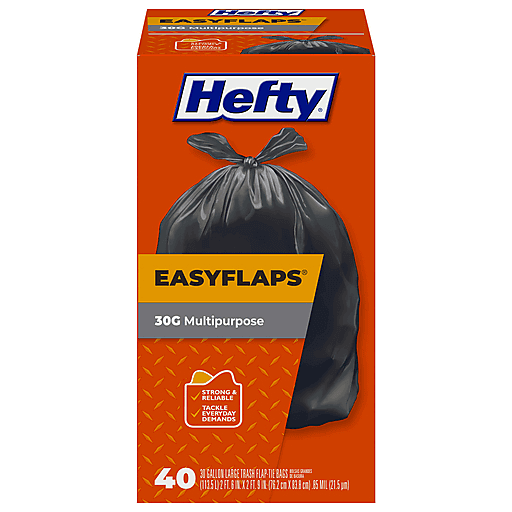 Hefty® Basics® 30 gal. Twist Tie Large Trash Bags 40 ct Bag, Plastic Bags