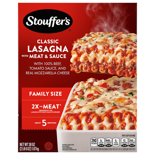 Stouffer's Classic Lasagna With Meat & Sauce Family Size 38 oz