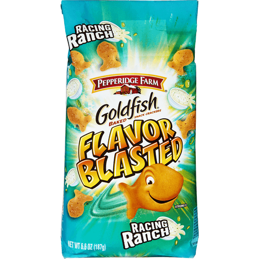 Goldfish Flavor Blasted Crackers, Baked Snack, Racing Ranch | Crackers ...