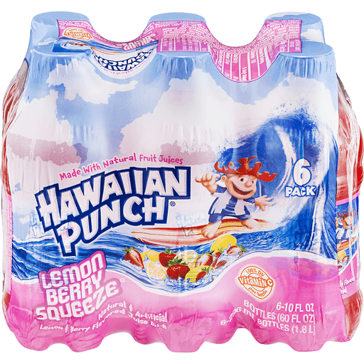 Hawaiian Punch Lemon Berry Squeeze Juice, 6 bottles / 10 fl oz - Food 4 Less