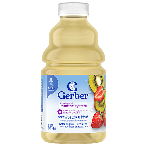 バーバリー　キッズジュース Gerber Toddler (12+ Months) Strawberry & Kiwi Water And Fruit