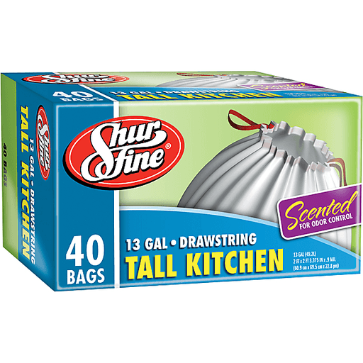 Best Yet Tall Kitchen Trash Bags Drawstring 13 Gallon — Gong's Market