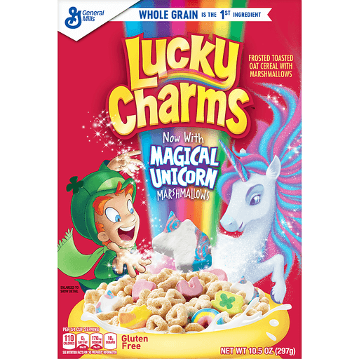 50 Years of Lucky Charms Cereal Boxes  Lucky charms cereal, Cereal box,  Cereal