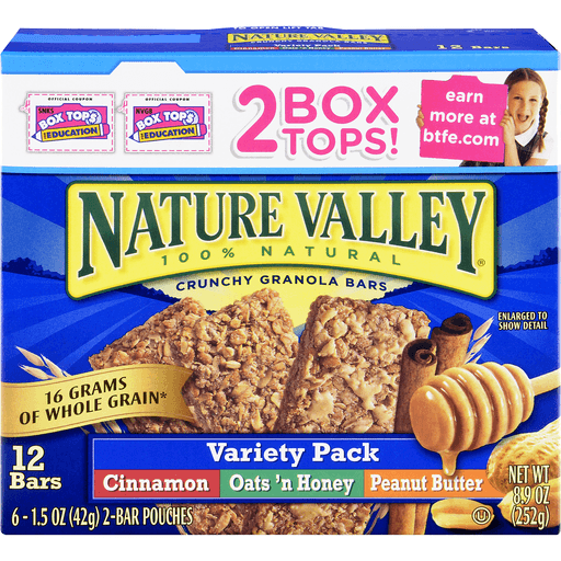 Nature Valley Crunchy Granola Bar, Oats 'N Honey - 1.5 oz pouch