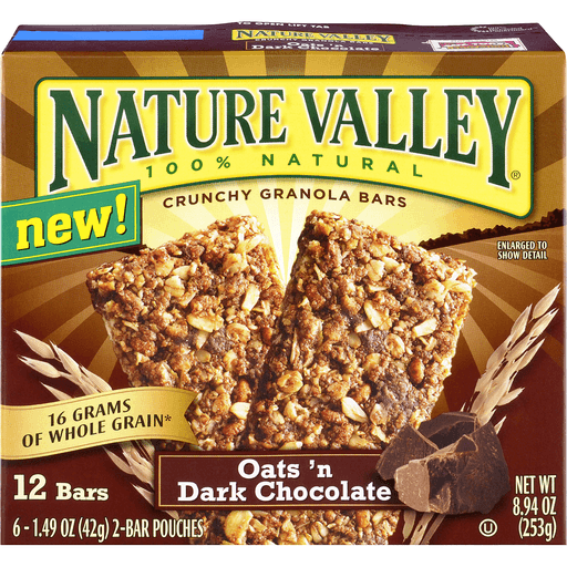 Nature Valley Granola Bars Crunchy Oats And Dark Chocolate 12 Bars 8 94 Oz Granola And Energy