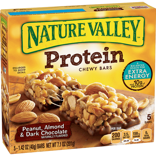 Nature Valley 5 Pack Protein Peanut Almond & Dark Chocolate Chewy