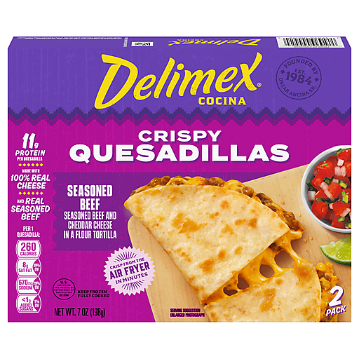 Delimex Crispy Seasoned Beef Quesadillas 2 ea