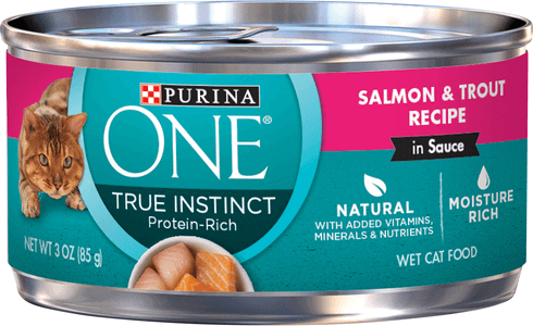 Purina One Cat Food Wet Protein Rich Salmon Trout Recipe in