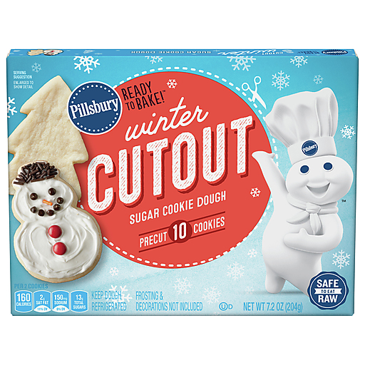 Pillsbury Cookie Dough, Sugar, Winter Cutout 7.2 oz | Biscuits