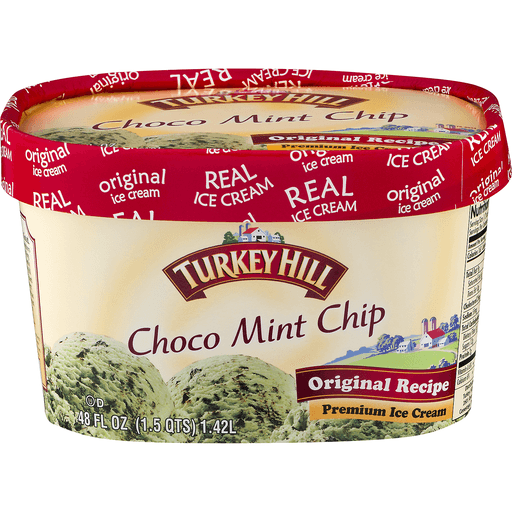 Turkey Hill Ice Cream, Premium, Choco Mint Chip 48 fl oz | Chocolate ...