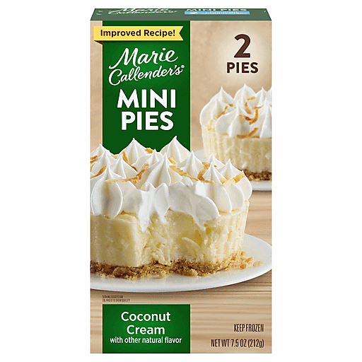 Marie Callender's Coconut Cream Mini Pies, Frozen Dessert, 7.5 Oz., 2 ...