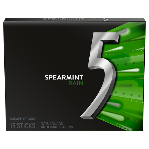 5 Sugarfree Spearmint Rain Gum 15 ea