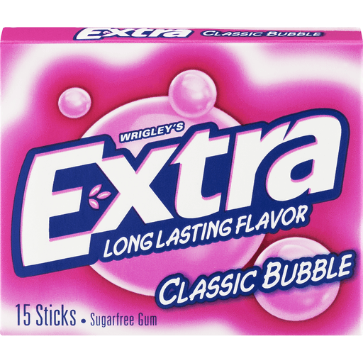 Extra bubble deals gum