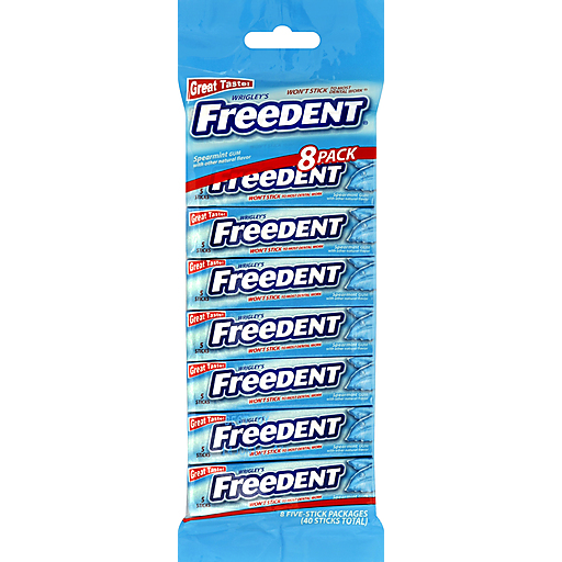 Wrigley's Freedent Spearmint Gum- 8 PK, Chewing Gum