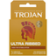 Trojan Ultra Ribbed Lubricated Latex Condoms 3 Ea