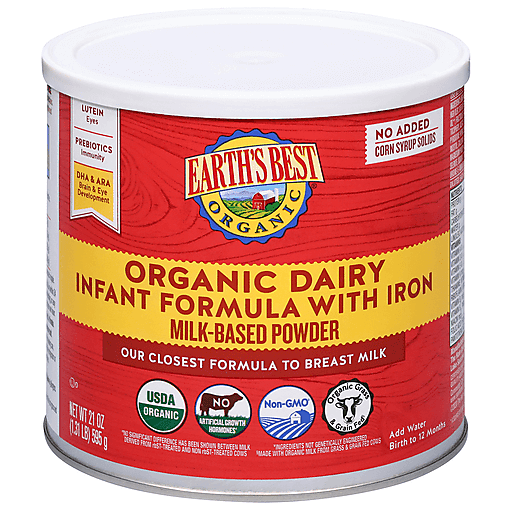 Earth's Best Organic Infant Dairy Formula W/Iron
