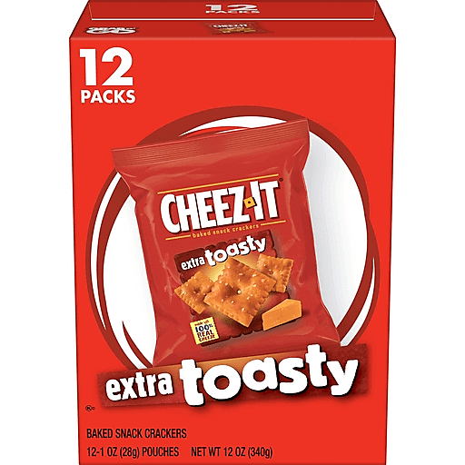 Cheez-It Cracker Extra Toasty Snack Crackers Box