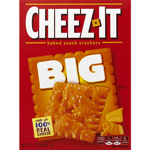 Cheez It Baked Snack Crackers, Big 11.7 Oz | Cheese | Sendik's 