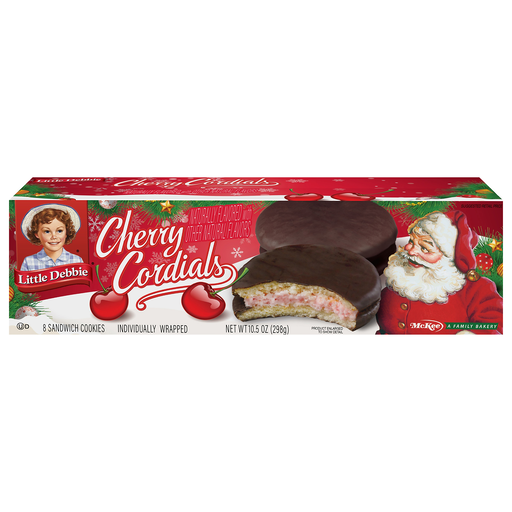 Little Debbie Cherry Cordials Sandwich Cookies 8 ea