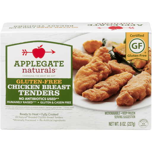 Applegate Naturals Chicken Breast Tenders, Gluten-Free, Breaded 8 Oz ...