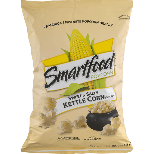 Smartfood Popcorn, Sweet & Salty Kettle Corn Flavored, Popped