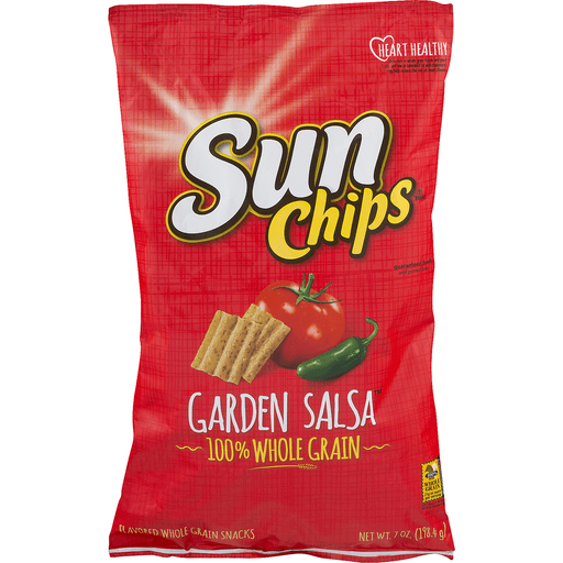 Sunchips Flavored Whole Grain Snacks Garden Salsa 7 Oz Chips Crisps