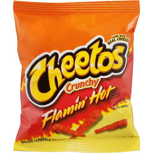 Cheetos Crunchy Flamin' Hot Cheese Flavored Snacks, 9 Oz. 