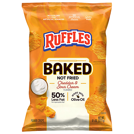 Frito Lay Ruffles Baked Chdr & Sour Crm