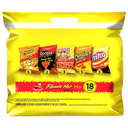 Chester's Corn Snacks, Flamin' Hot Flavored, Fries - 12 oz