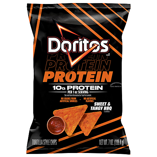 Doritos Protein Sweet & Tangy Bbq Flavored Tortilla Style Chips 7 oz