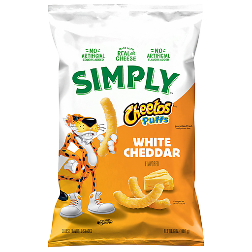 Cheetos Puffs White Cheddar Flavored Cheese Flavored Snacks 6 oz