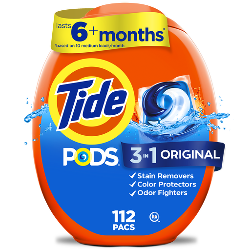 Tide Tide Pods Laundry Detergent Pacs 112 Count, Original Scent 112 ct