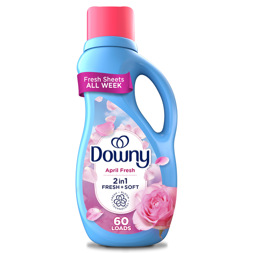 Downy Downy Liquid Fabric Softener, April Fresh, 44 Fl Oz, 60 Loads, Liquid Laundry Softener, Fabric Conditioner & Fabric Enhancer 44 fl oz