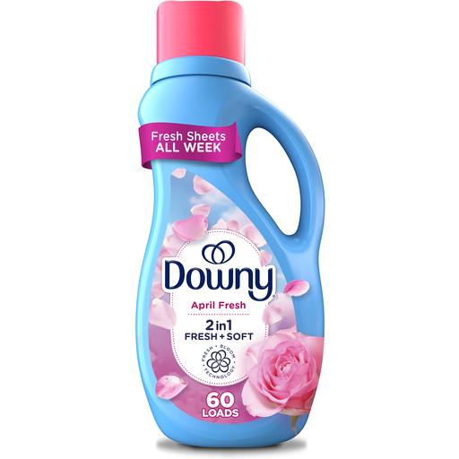 Downy Downy Liquid Fabric Softener, April Fresh, 44 Fl Oz, 60 Loads, Liquid Laundry Softener, Fabric Conditioner & Fabric Enhancer 44 fl oz