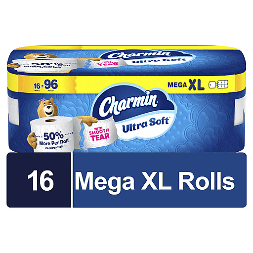 Charmin Toilet Paper Ultra Soft, 16 Mega Xl Rolls 16 ct