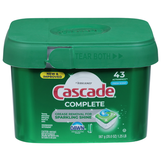Cascade Action Pacs Fresh Scent Dishwasher Detergent 43 ea