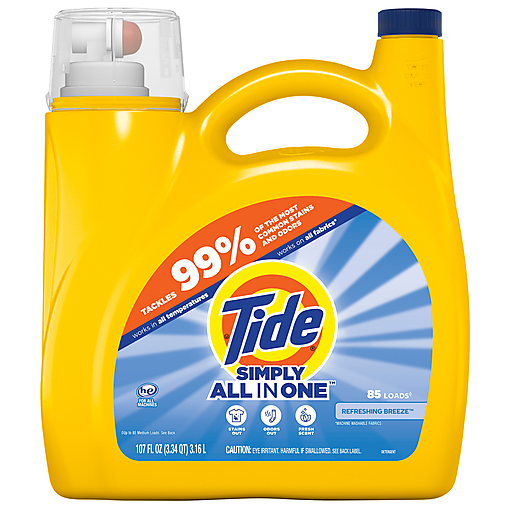 Tide Simply All In One Refreshing Breeze Detergent 107 fl oz
