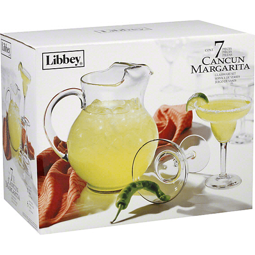 7 piece glass margarita set hot