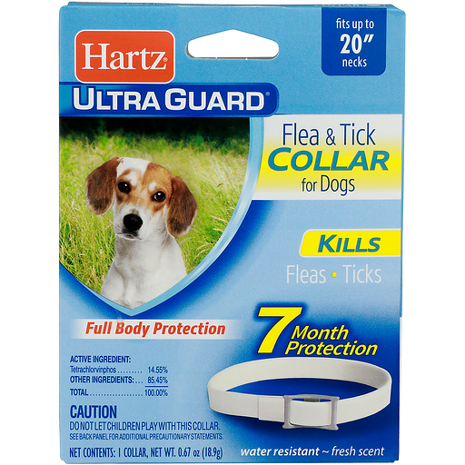 Hartz Ultra Guard Flea & Tick Collar For Dogs Fresh Scent White